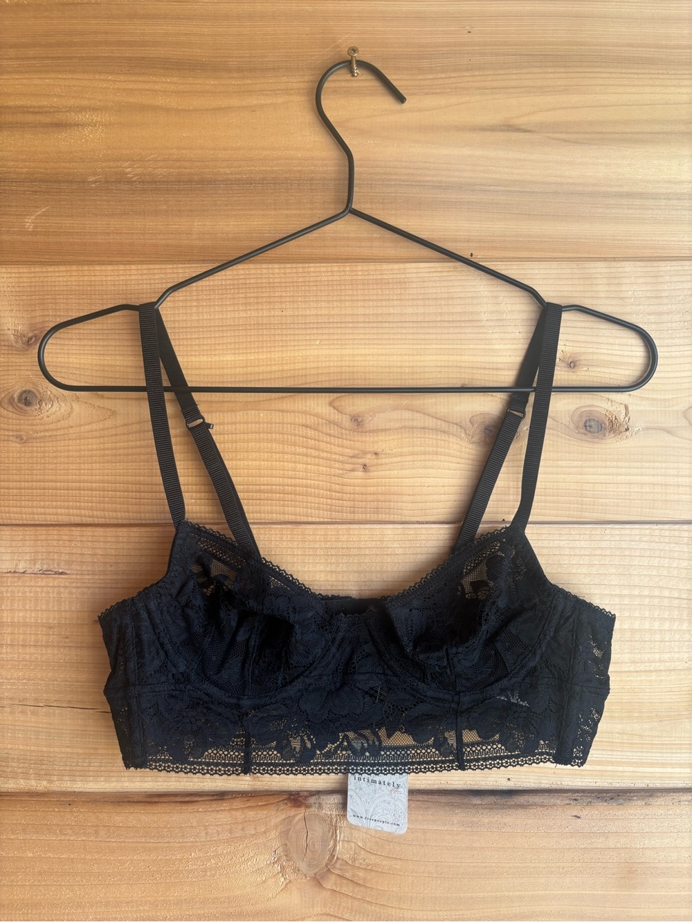 Free People Black Lace Bralette